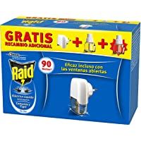 Los mejores  - Raid Eléctrico Anti Mosquitos Comunes y Tigre 90 Noches con Aplicador y 2 Recambios - 200 gr- Blanco
